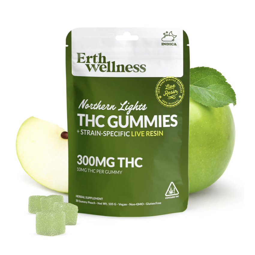 Erth Wellness THC Gummies 300MG / Northern Lights Live Resin